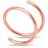 14k Solid Rose Gold Double Hoop Nose Spiral Nose Ring (Select Your Size)