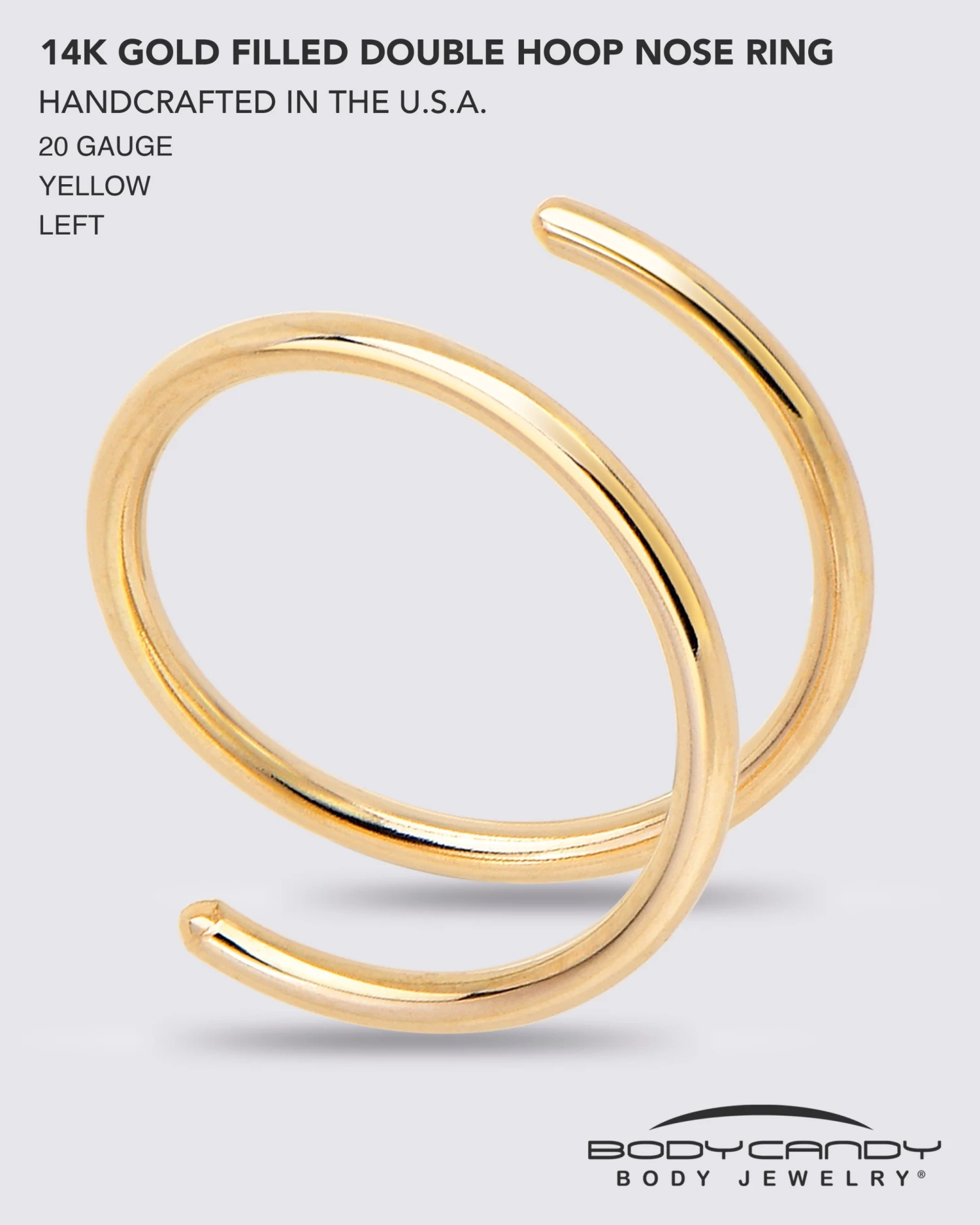 3Pack Double Hoop Nose 14k Gold Filled And 925 Silver Spiral Nose Rings 20 Gauge 8mm Left 7 3Pack Double Hoop Nose 14k Gold Filled And 925 Silver Spiral Nose Rings 20 Gauge 8mm Left - Image 7