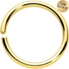 14 Gauge 1/2 Handcrafted Solid 14k Yellow Gold Seamless Circular Ring