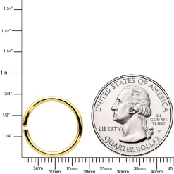 14 Gauge 1/2 Handcrafted Solid 14k Yellow Gold Seamless Circular Ring -Body Jewelry Store G 3022 1412.otherimage2