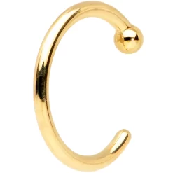20 Gauge 1/4 18k Yellow Gold Nose Hoop -Body Jewelry Store G HOOP 18K2014.otherimage1