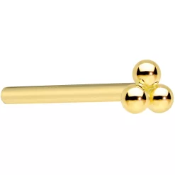 14k Yellow Gold 3mm Trinity Nose Ring -Body Jewelry Store G TRINITY.otherimage3