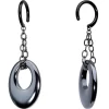 Handcrafted Black Plated Hematite Clothoid Loop Chain Ear Weights