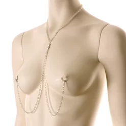 Brilliant BCR Necklace To Nipple Chain Created With Crystals 7 Brilliant BCR Necklace To Nipple Chain Created With Crystals -Body Jewelry Store HC 6958.otherimage2