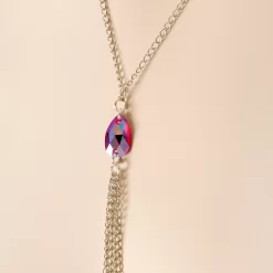 Rue Red Gem Necklace To Nipple Chain Created With Crystals -Body Jewelry Store HC 6959.otherimage3
