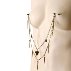 Handcrafted Warrior Drop Nipple Chain Created With Crystal -Body Jewelry Store HC 6960.otherimage3
