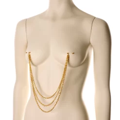 5/8 Handcrafted Electro Plated Triple Threat Dangle Nipple Chain -Body Jewelry Store HC 6961.otherimage3