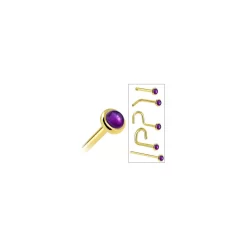 Solid 14KT Yellow Gold (February) 2mm Genuine Amethyst Nose Ring 14 Solid 14KT Yellow Gold (February) 2mm Genuine Amethyst Nose Ring -Body Jewelry Store NS 14Y AMY 2 6127f683 1f6c 44cc 9aa9 c1b702005ba1