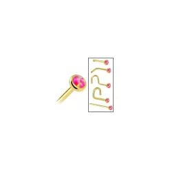 Solid 14KT Yellow Gold 2mm Brilliant Pink Synthetic Opal Nose Ring 14 Solid 14KT Yellow Gold 2mm Brilliant Pink Synthetic Opal Nose Ring -Body Jewelry Store NS 14Y BPO 2 73fbd4a3 26f4 4f9c 8993 5809525b1835
