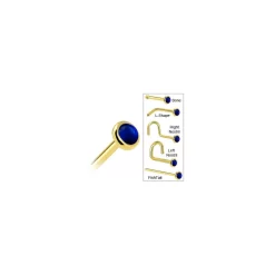 Solid 14KT Yellow Gold (September) 2mm Genuine Sapphire Nose Ring -Body Jewelry Store NS 14Y BSC 2 ab08e678 cd51 4275 b04e 4f9826c7aac8