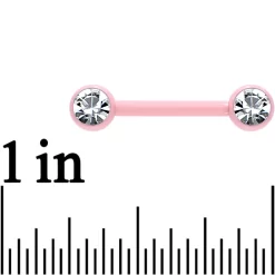 14 Gauge 1/2 Clear Gem Pink Ceramic Steel Barbell Nipple Ring Set 5 14 Gauge 1/2 Clear Gem Pink Ceramic Steel Barbell Nipple Ring Set -Body Jewelry Store b0yidpngertqmnmnruew
