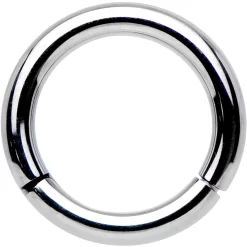 16 Gauge 1/4 Solid G23 Implant Grade Titanium Hinged Segment Ring