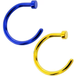 Momo 18 Gauge 5/16 Pack Set Of 5 Assorted Stainless Steel Nose Hoop Rings -Body Jewelry Store jmi60qngjxbfjb0naq9e