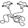 Black Anodized Heart To Heart Dangle Nipple Chain