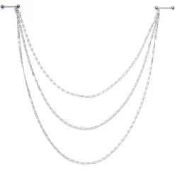 Gaby Handcrafted Swirly Link Dangle Nipple Chain