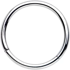 16 Gauge 1/2 Solid G23 Implant Grade Titanium Hinged Segment Ring