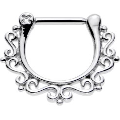 Gaby 16 Gauge 5/16 Delightful Filigree Twist Septum Clicker