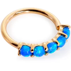 18 Gauge Blue Synthetic Opal 14kt Yellow Gold Seamless Circular Ring 5 18 Gauge Blue Synthetic Opal 14kt Yellow Gold Seamless Circular Ring -Body Jewelry Store wh7zetqmbpopayrfq54f 08aca9eb 13e5 4916 8f08 e9fc1fa5c9ac