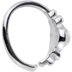 18 Gauge 5/16 White Synthetic Opal Seamless Circular Ring 5 18 Gauge 5/16 White Synthetic Opal Seamless Circular Ring -Body Jewelry Store yszampc21g68lmvis3nj